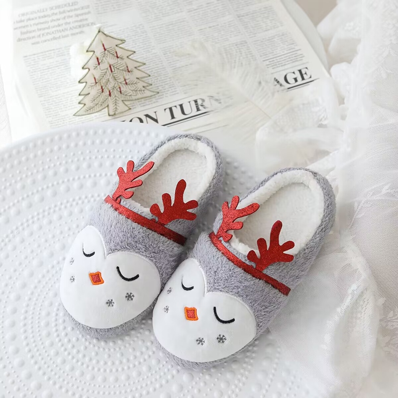 Christmas Reindeer Slippers Winter Warm Animal Reindeer Slippers - Image 2