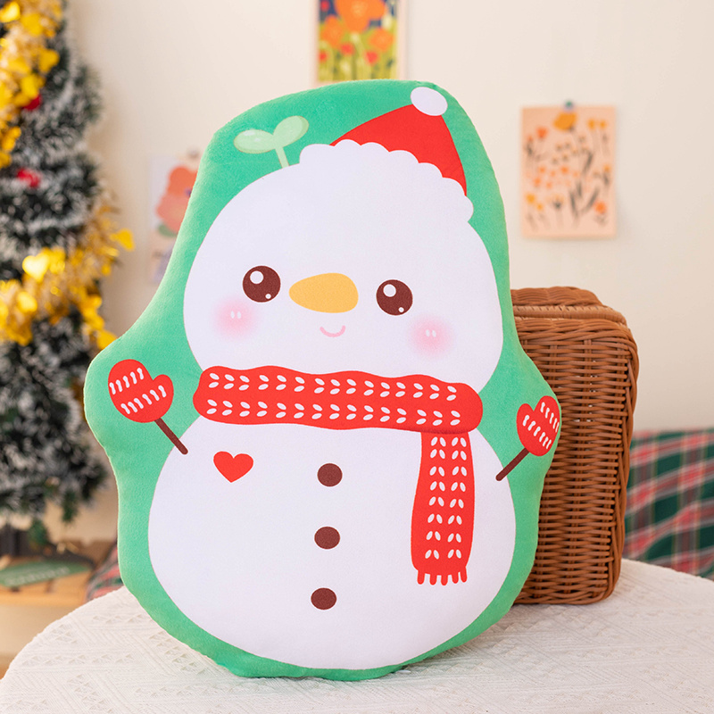 Fanciful Christmas-Theme Pillows Santa Snowman Plush Toy - Image 3