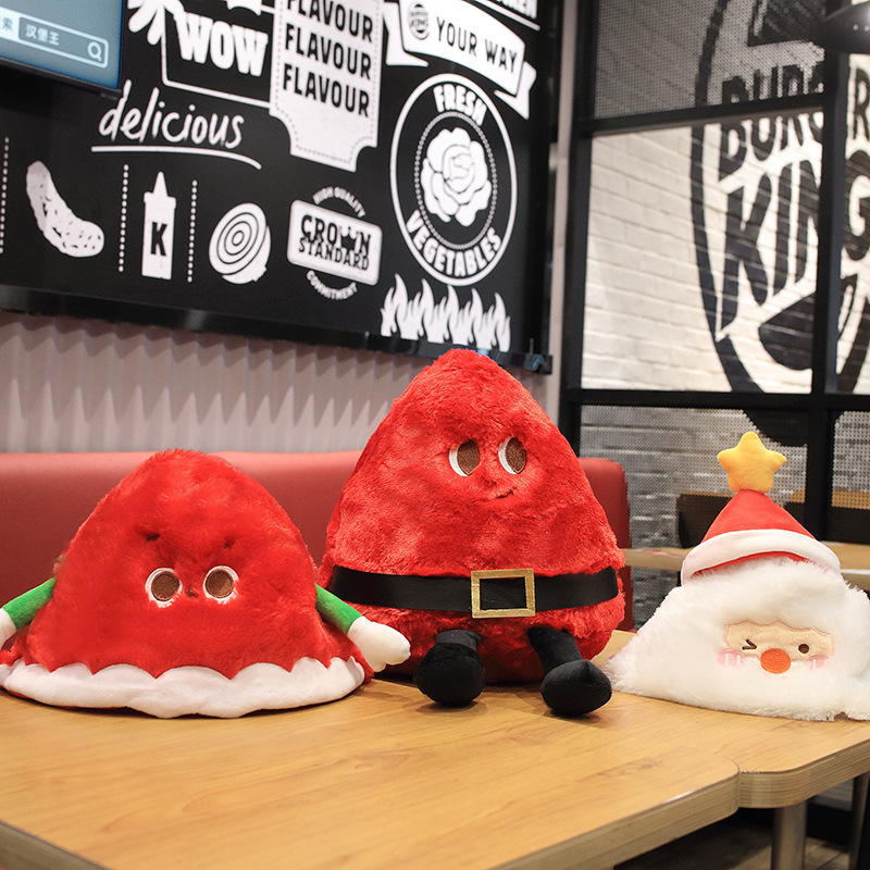 Christmas Pudding Plushies Festival Christmas Santa Huggable Sofa Pillow Plush - Image 3