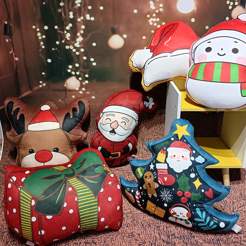 Holiday Character Pillows Christmas Festival Sofa Decor Plush Toy - Image 3