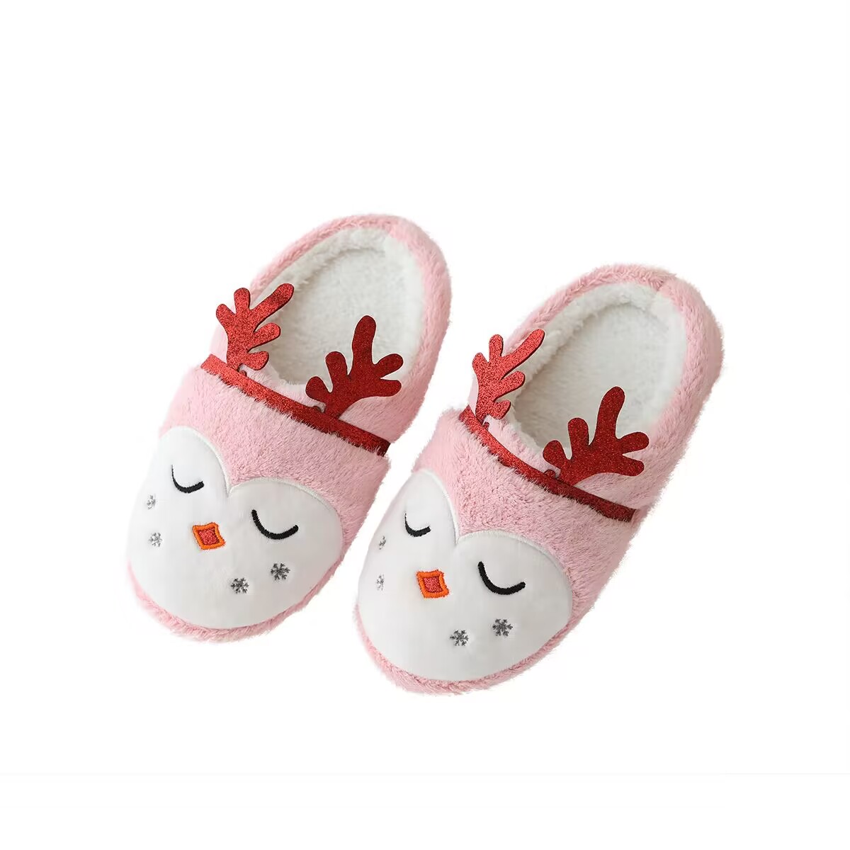 Christmas Reindeer Slippers Winter Warm Animal Reindeer Slippers