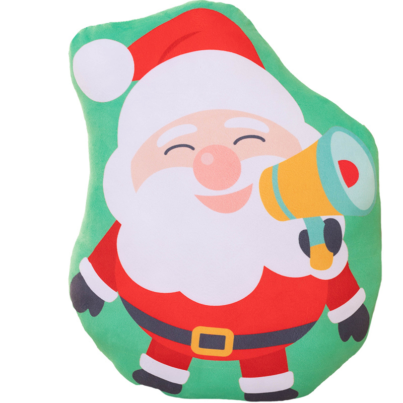 Fanciful Christmas-Theme Pillows Santa Snowman Plush Toy