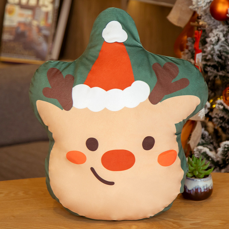 Festive Home Pillows Christmas Festival Animal Reindeer Decor Pillow Plush - Image 2