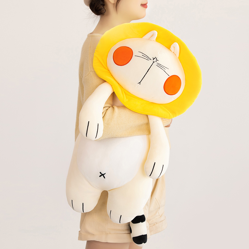 Funny Cat Plushie Interesting Emoji Kitty Cat Huggable Pillow Toy Home Decor - Image 3