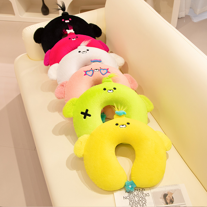 Supportive Neck Pillow Colorful Cute Emoji Relaxing Neck U-Shaped Pillow - Image 3