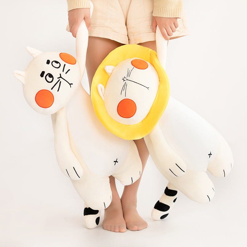 Funny Cat Plushie Interesting Emoji Kitty Cat Huggable Pillow Toy Home Decor - Image 4