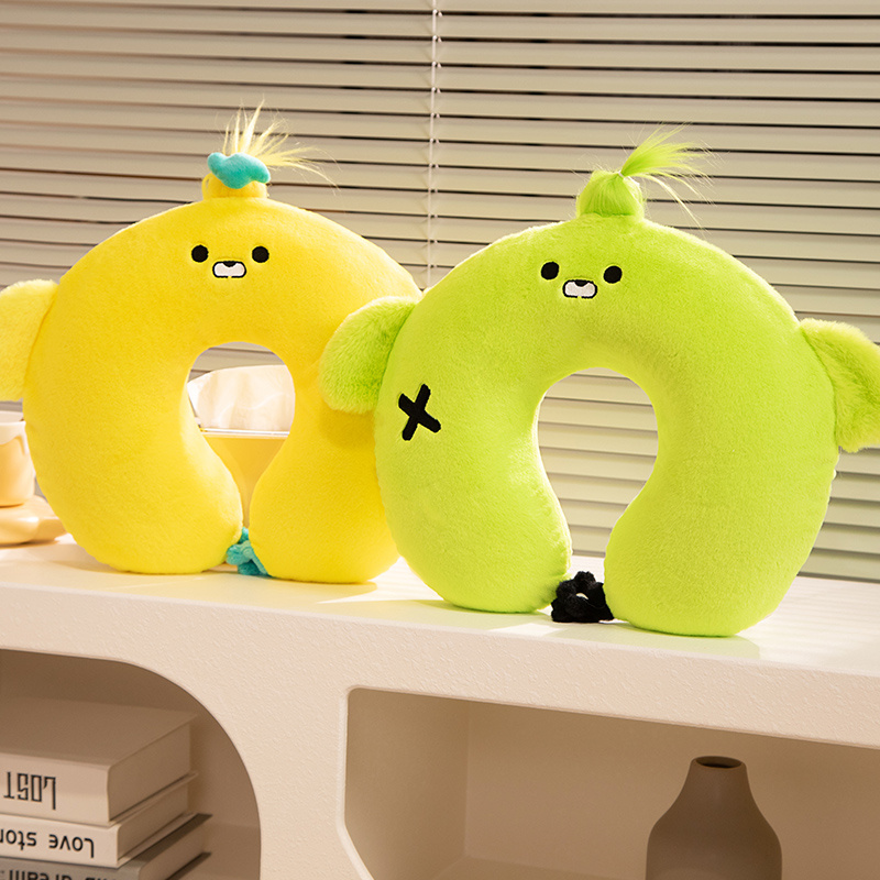 Supportive Neck Pillow Colorful Cute Emoji Relaxing Neck U-Shaped Pillow - Image 4