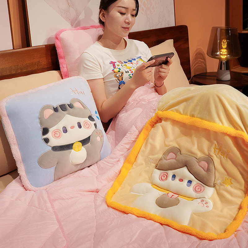 Sweet Dream Pillow Set Household Soft Animal Pillow Quilt - Image 4