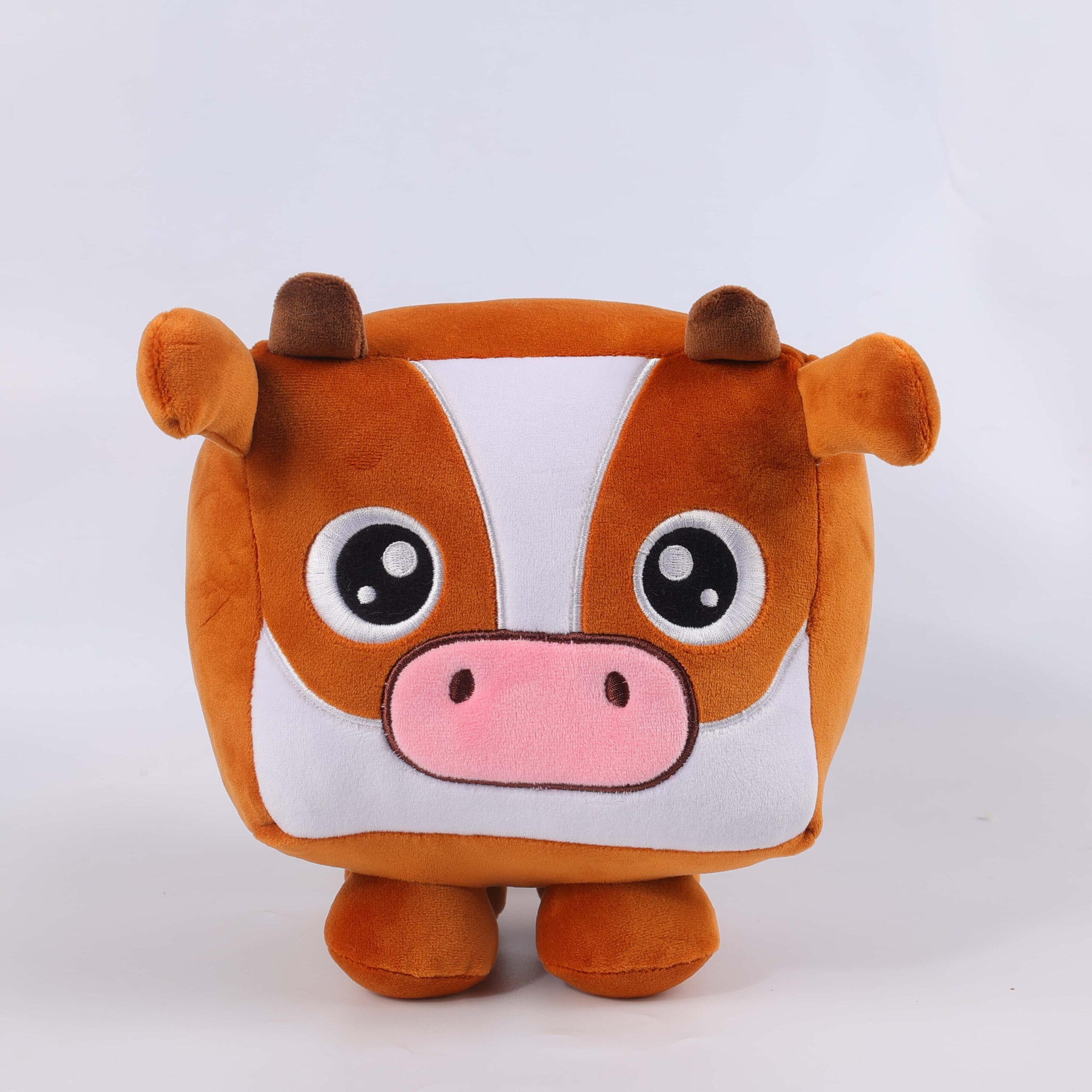 Cube Animal Plushie 2 Adorable Kitty Cat Cow Animal Cube Plushie Toy - Image 2