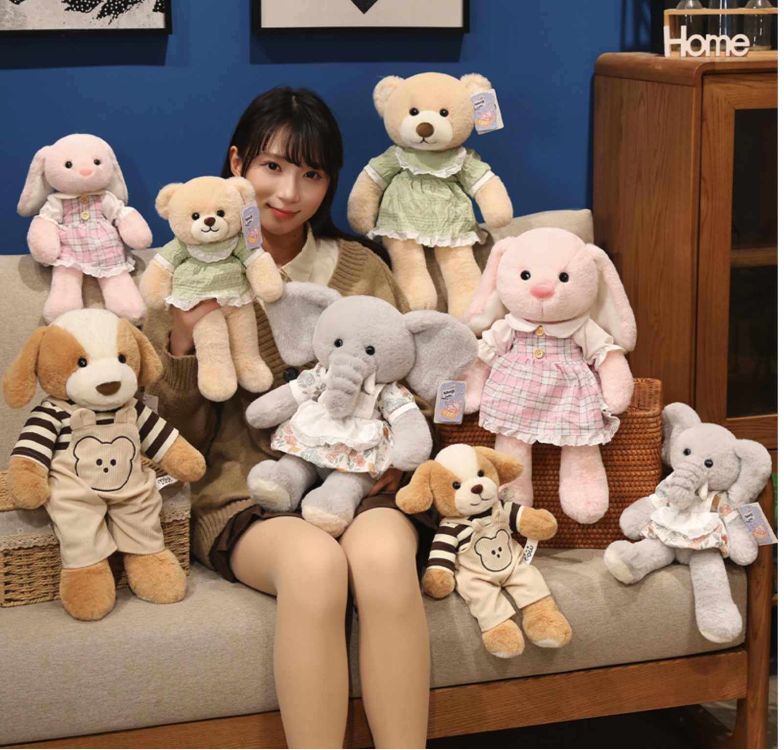 This series of animal plush toys with clothing—these cute and soft plush toys are not only suitable for collection, but they also look beautiful and are very suitable as pillows... - Image 2